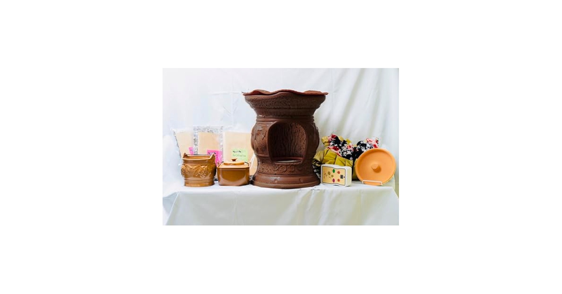 てる　よもぎ蒸し　黄土鍋 Amazon.co.jp: 新型☆【黄土ゲルマ32℃よもぎ蒸しセット】 黄土