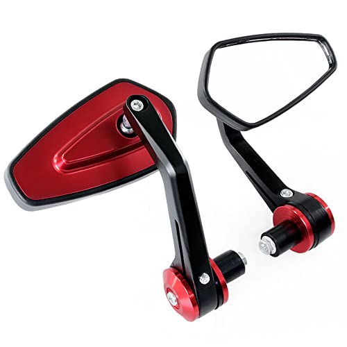 Amazon | 汎用 スリムバーエンドミラー ポリゴンタイプ レッド マット