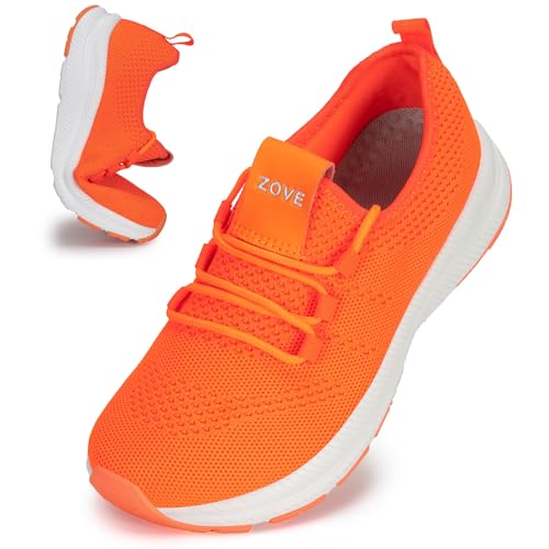Image of ZOVE Wide Toe Box Shoes Women Extra Wide Width Sneakers Ultra Light Road Running Shoes Non-Slip Tennis Sneakers Breathable Walking Athletic