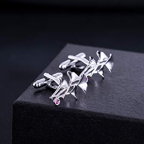 EODNSOFN Heren Business Bruiloft Copper Manchetknopen Creative Ginkgo Frans Shirt Mouw Nagel - Image 6