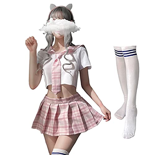 SINMIUANIME Schulmädchen-Outfit, Cosplay-Kostüm, Damen, Einheitsgröße,...