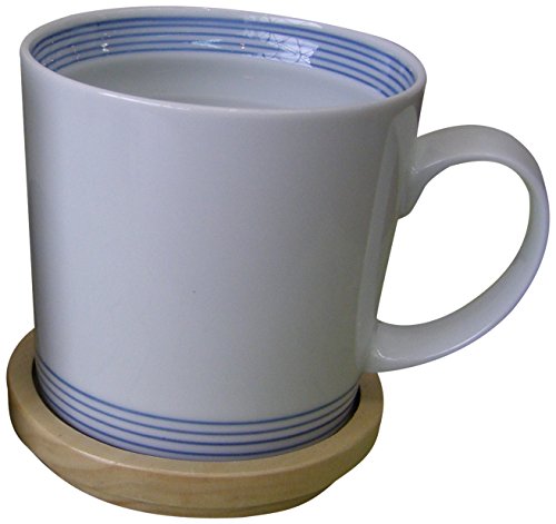 石丸陶芸 ハーフライン リッドマグ(青) 612426C232