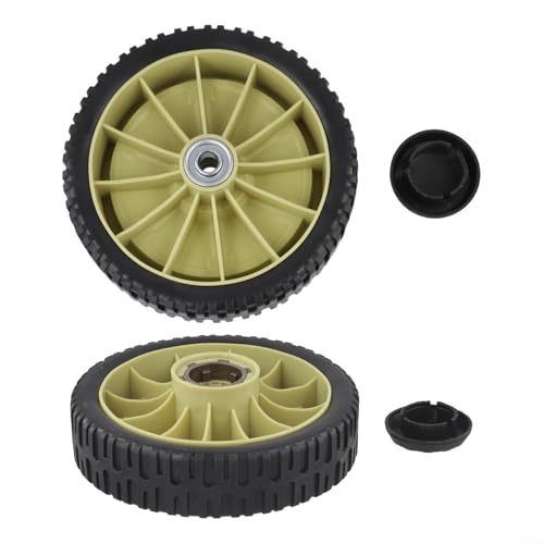 Roues d'entraînement avant et arrière de 20,3 cm avec cliquets d'entraînement pour Honda HRJ216 HRJ215 HRJ196 | Pièces de rechange en caoutchouc pour tondeuse à gazon avec cache-moyeux | 20,5 cm et