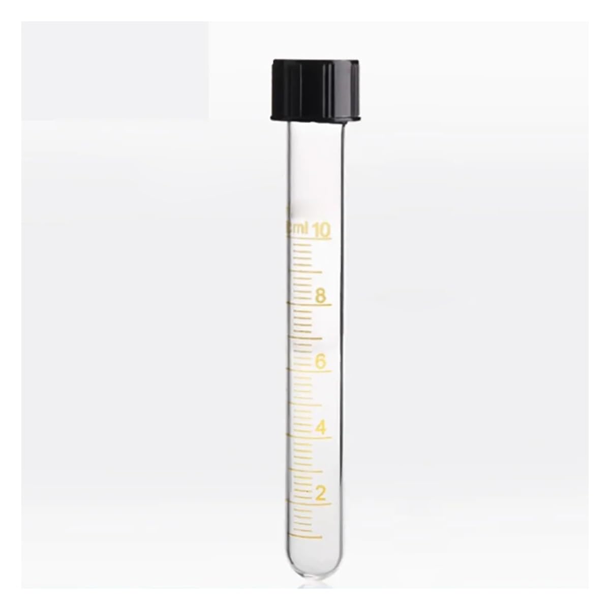 Tubo de centrífuga vidrio resistente a altas temperaturas, con fondo redondo y rosca, escala 5/10/15/20/25/30/50/100 ml Equipamiento de laboratorio