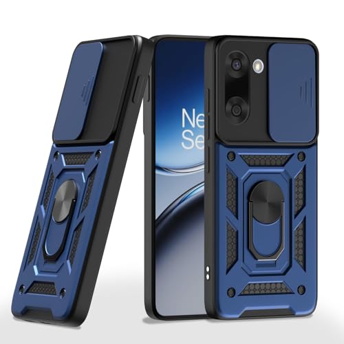 Image of Luxe Back Cover for OnePlus Nord CE 5 5G | D10 Tough Armor Case | Sliding Camera Shield | 360 Protection | Kickstand Ring Holder | Military-Grade