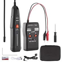 Happybuy Subterranean Wire Locator, 6.5FT Detection Depth, Cable Tracer & Break Detector, 3280FT Range, for Hidden Pet Fences, Sprinkler Valves