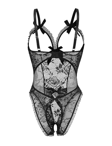 Image of Avidlove Women One Piece Lingerie Sexy Lace Babydoll Mini Bodysuit