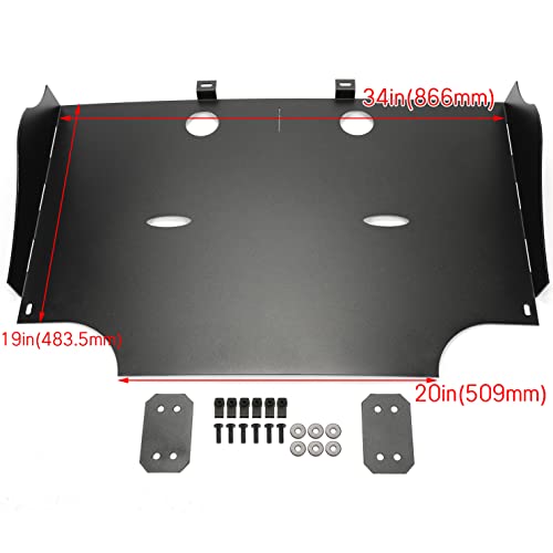 Kojem Skid Plate Compatible with 2015-2022 Ford F-150 2.7L 3.5L Ecoboost Catalytic Converter Protection Shield Black Steel Powder Coated - Thumbnail 2