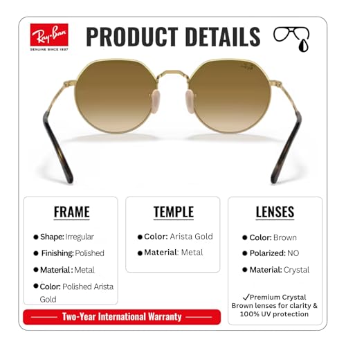 Image of Ray-Ban RB3565 Jack Square-Round Shape Sunglasses with Official Kit