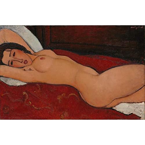 Amedeo Modigliani - Reclining Nude, Size 16x24 inch, Poster Art Print Wall décor