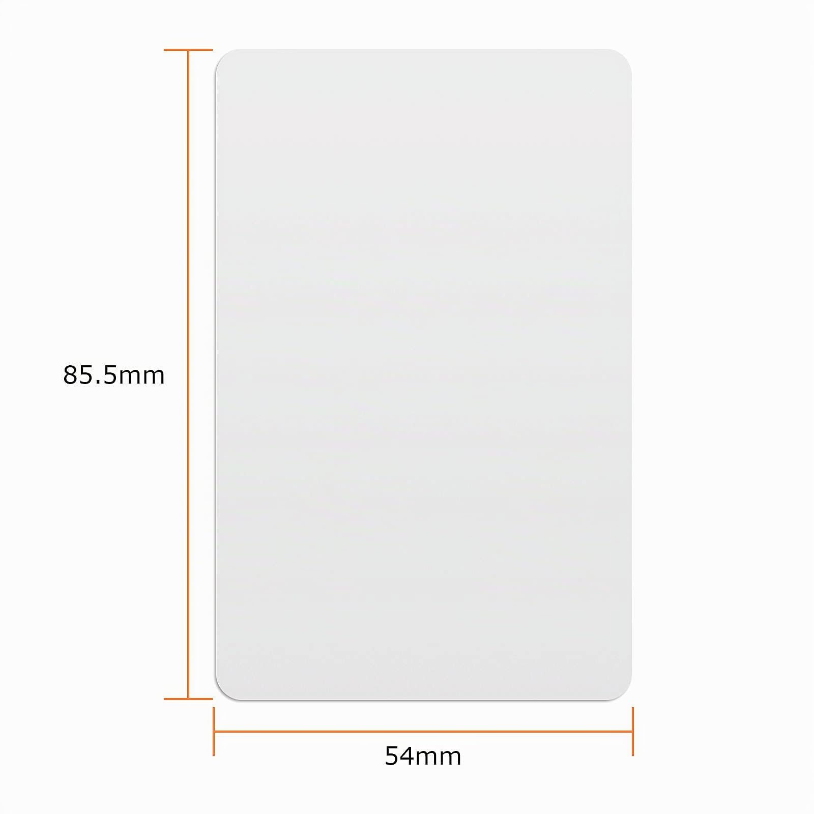 Lot de 200 cartes PVC blanches vierges, cartes plastiques CR80, cartes d'identité professionnelle en plastique, compatibles pour imprimantes de cartes d'identité - 30 mil, 760 microns