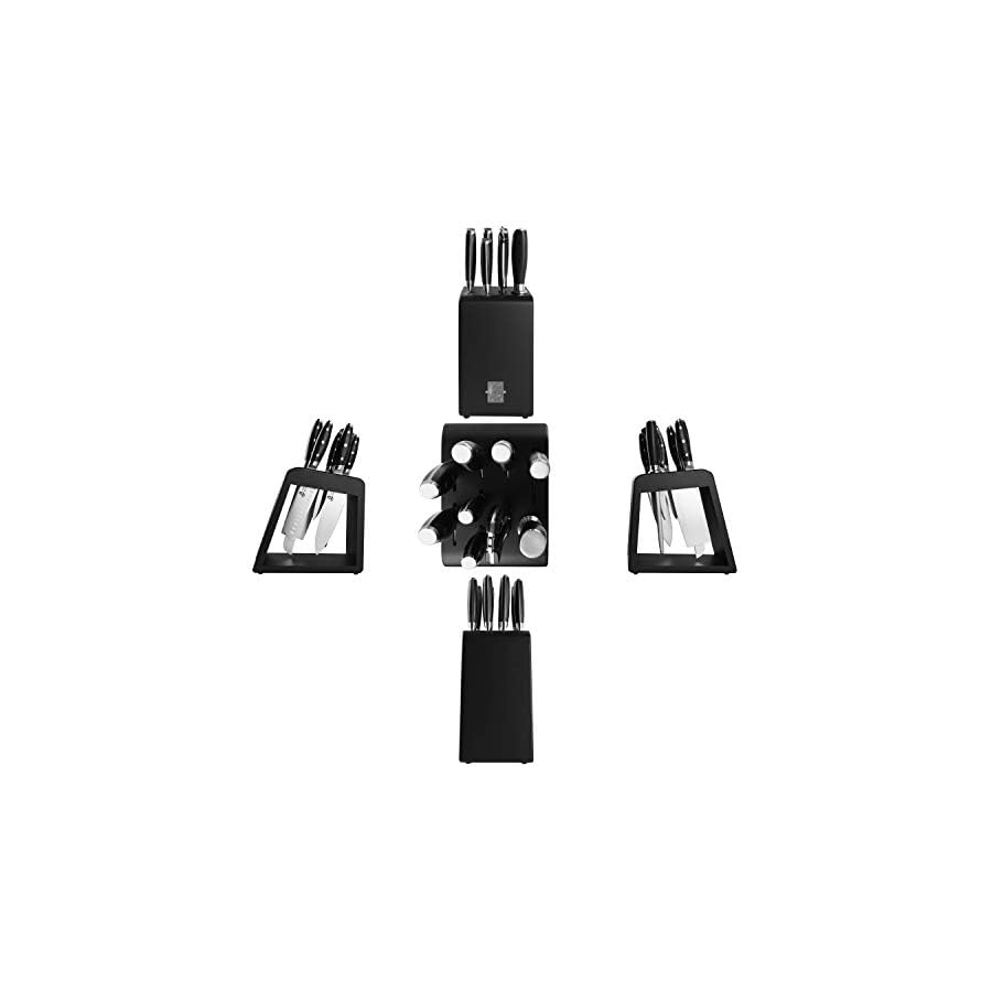 TUO-Kitchen-Knife-Set-10-Pieces-Knife-Set-with-Wooden-Block-Premium-Forged-German-Stainless-Steel-Ergonomic-Pakkawood-Handle-Black-Hawk-Series-with-Gift-Box TUO Kitchen Knife Set - 10 Pieces Knife Set with Wooden Block - Premium Forged German Stainless Steel, Ergonomic Pakkawood Handle - Black Hawk Series with Gift Box