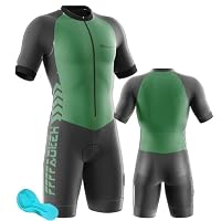 Tuta Da Triathlon Uomo HECLOK Senza Maniche, Con Fondello Ad Alta Densità, Occhialini E Cuffia Inclusi, Per Nuoto, Ciclismo E Corsa