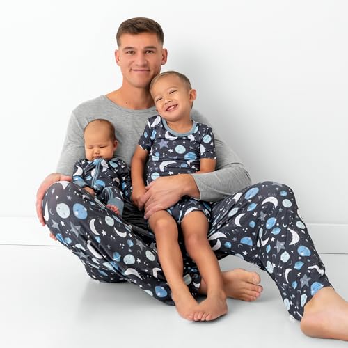 Image of Little Sleepies Mens Pajama Pants, Soft Viscose from Bamboo PJ Bottoms for Family Matching Set, Mens Sleepwear PJs w /Pockets