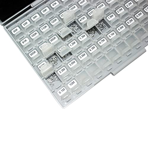 AideTek Resistor de montagem em superfície de tamanho 0603 SMD SMT 170 valores, 200 pç/valor Kit de