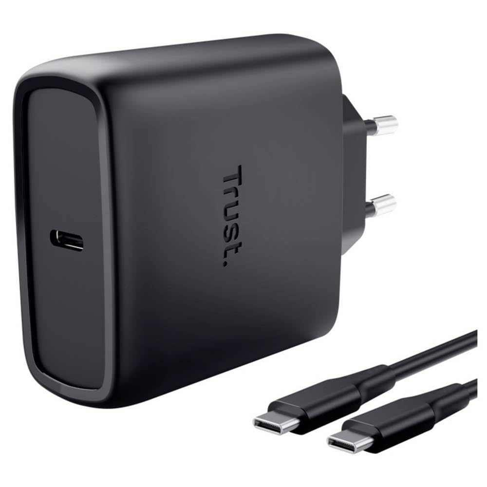 Cargador de Pared GaN Trust Maxo 65W/ 1xUSB Tipo-C/ Incluye Cable USB Tipo-C/ 65W