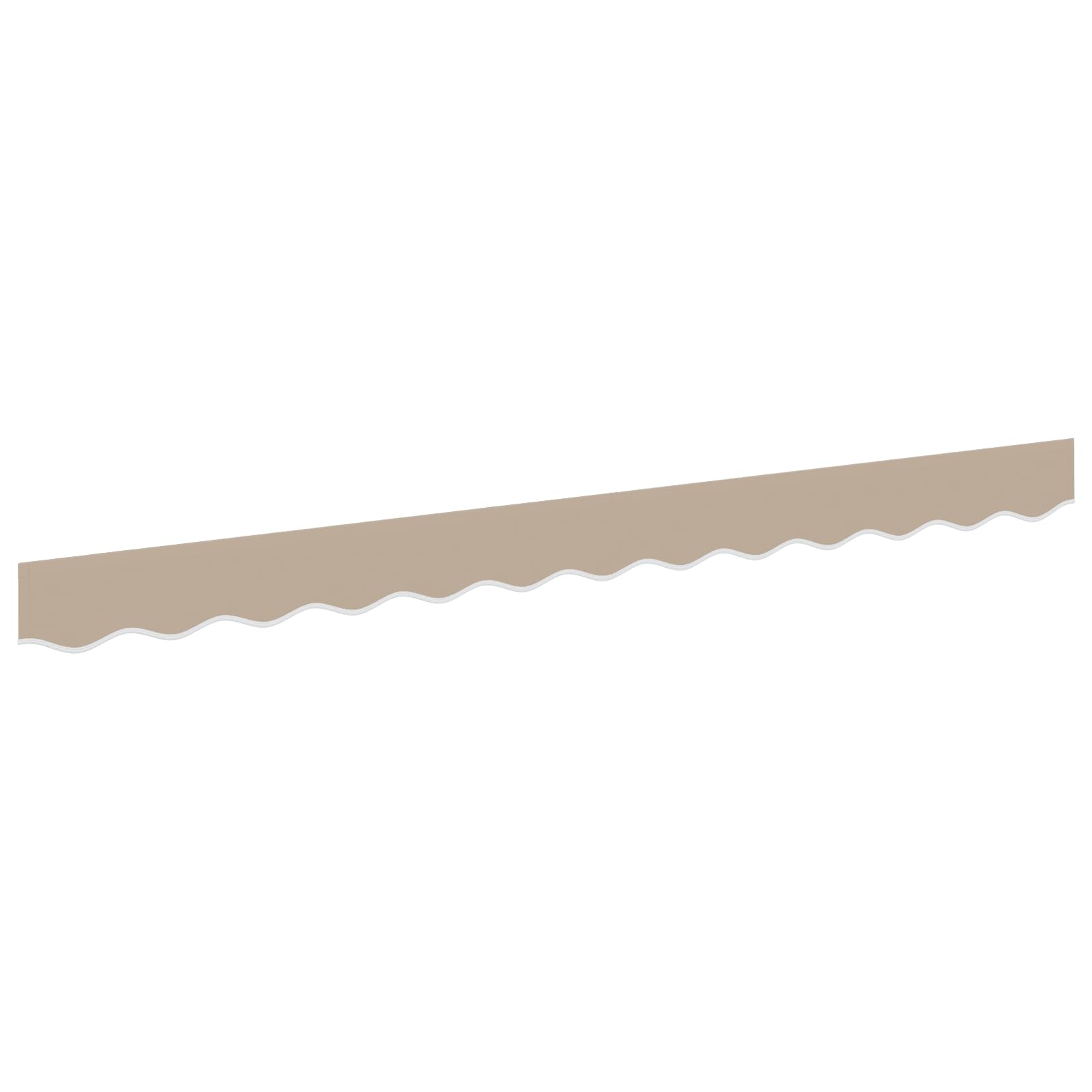 Banderole store beige 2,3x0,2 m pour remplacer un lambrequin usé ou jauni