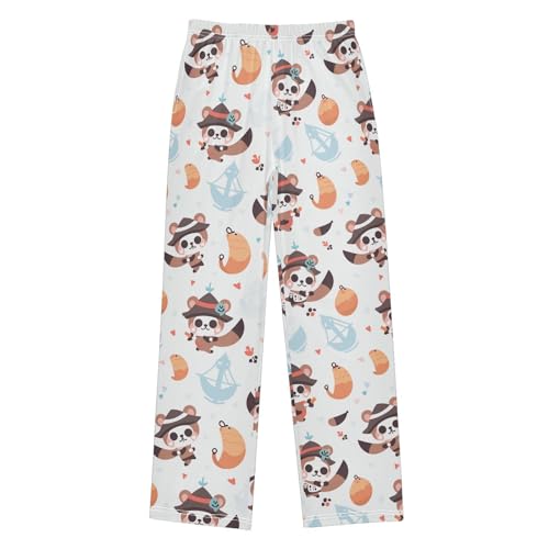 visesunny Boys' Pants Cartoon Pirate Raccoon Heart Fish Jogger Pants Elastic Waist Long Bottoms Trousers with Pockets