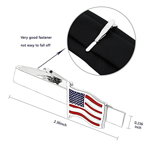 US Flag Tie Clip Clothing Accessories for Weddings, Busiess Meetings, Officers, Government Departments, Pilots, Soldiers, and Military Friends American Flag Tie Clip2