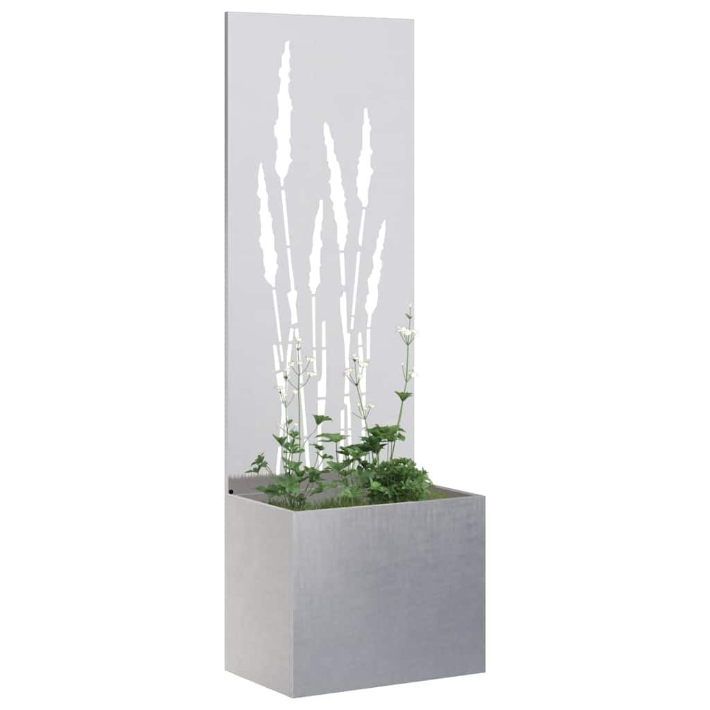 vidaXL Garten Sichtschutz-Leinwand Silber 50 x 32 x 150 cm Edelstahl