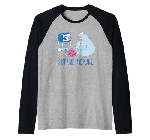 T-shirt Baseball Raglan Cookie Monster Sesame Street pour Homme et Femme