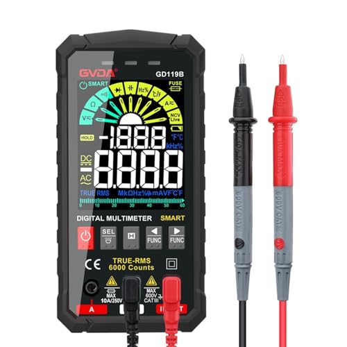Multimètre numérique True RMS GD119B vert testeur 6000 points auto - 4