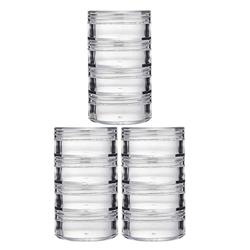 WOONEKY Recipientes para Muestras de Cosméticos Transparentes 4 Piezas Frascos de Viaje Rellenables Tapa Prácticos para Maquillaje para Contenedores de Plástico