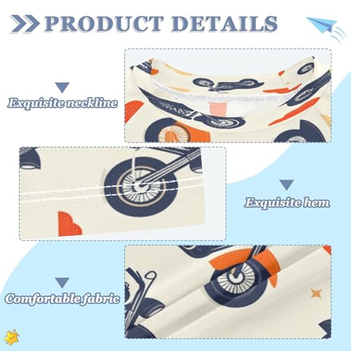 Boys Short Sleeve T-Shirts Motocross Cartoon Cloud Rashguard Kids Swim Shirts Sun UPF 50+ Multicoloured3