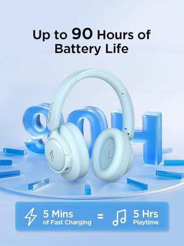 Image of 1MORE Wireless Bluetooth Noise-canceling Headphones - HQ31 SonoFlow SE Over-Ear Headphones with Hi-Res Audio, 90H Playtime, Clear Calls, Preset EQ Via App, Comfort for Home Office Travel(Blue)