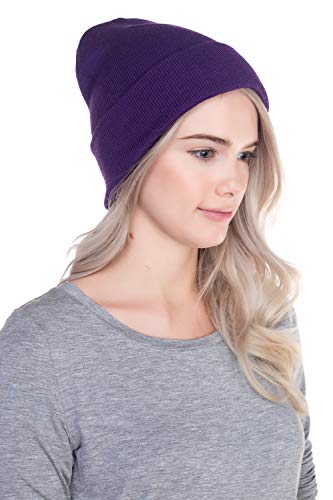 Image of Top Level Beanie Men Women - Unisex Cuffed Plain Skull Knit Hat Cap