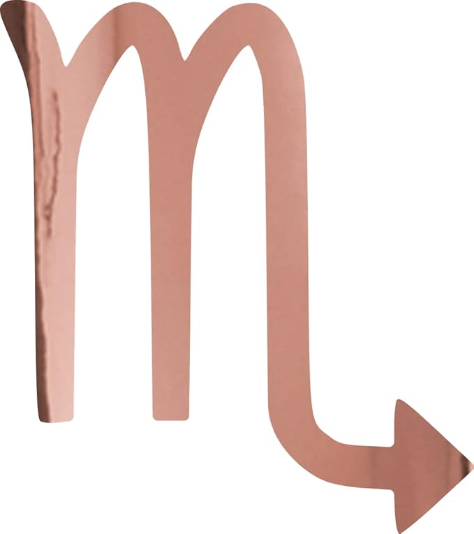 Scorpio Zodiac Signs (Rose Gold) (Set Of 2) Premium Waterproof Vinyl Decal Stickers For Laptop Phone Accessory Helmet Car Window Bumper Mug Tuber Cup Door Wall Decoration