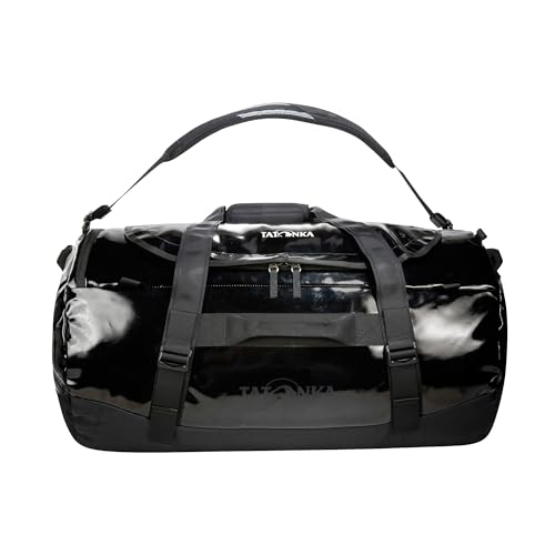 Image of Tatonka Barrel 85L - Waterproof Travel Bag with Backpack Function, Large Opening, Padded Base and Lockable Zip, black, 85 litres, Durable travel bag with stowable backpack shoulder straps, Black, 85