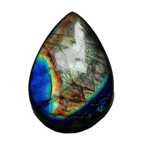 Pierre gemme labradorite poire pour fabriquer votre collier fétiche DIY