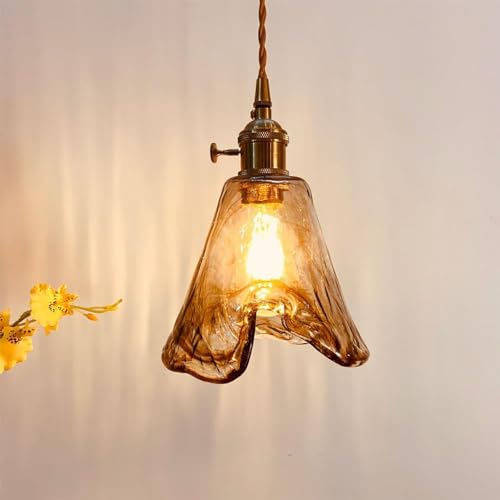 Lustre en laiton moderne et verre d'art chic pour une entrée lumineuse