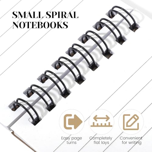 Blocs-notes à spirale Thboxes marron lot de 8 de 60 feuilles pour note rapide