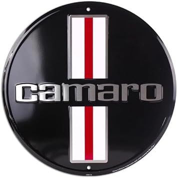 Hangtime Camaro Emblem -Black - 12 inch Circle Sign