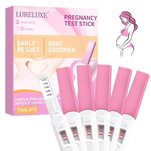 6 pcs Tests de grossesse Détection précoce,Tests de Grossesse Faciles à Utiliser,Résultats Clairement Visibles,Pregnancy Test,Résultats Fiables,Détection rapide