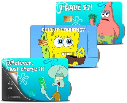 3 Credit Card Protector Set – Patrick Funny Meme Design, Waterproof PVC Cover for Debit and Credit Cards