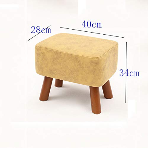 Tabouret de canapé jaune moderne avec repose-pieds de salon - 4
