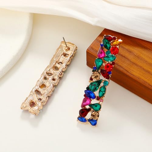 HEALEEP Boucles D'oreilles Puces pour Femmes en Alliage avec Pierres Brillantes, Ne Ternissent Pas, Mode Fashion, pour Anniversaire ou Nouvel An – vue 9