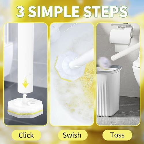 60 Count Toilet Wand Refills for Clorox and Most Named Wand, Lemon Scent - 1