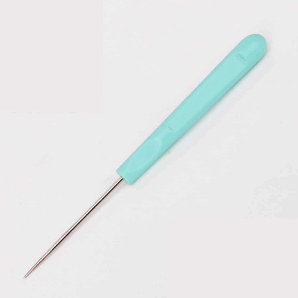 KONTONTY 20pcs Sewing Turning Tool Plastic Handle Awls Steel Pricker Essential for Leather Craft Home Use Random Color