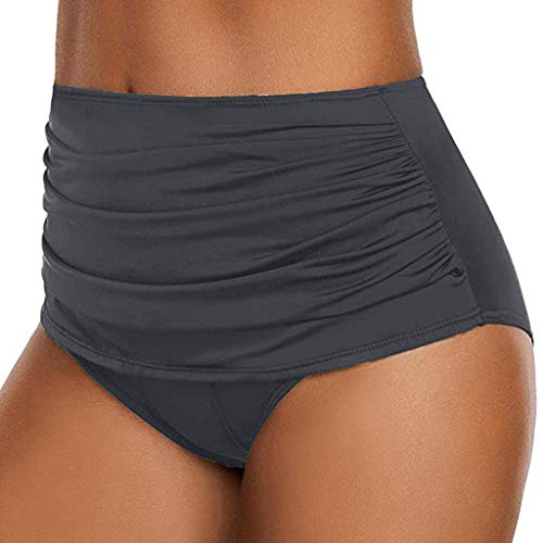 WWricotta Parte Inferior Bikini Swim Calzoncillos de Mujer Fruncido Traje de baño Cintura Trajes de baño Tankinis Set Pañal Bañador Ajustable