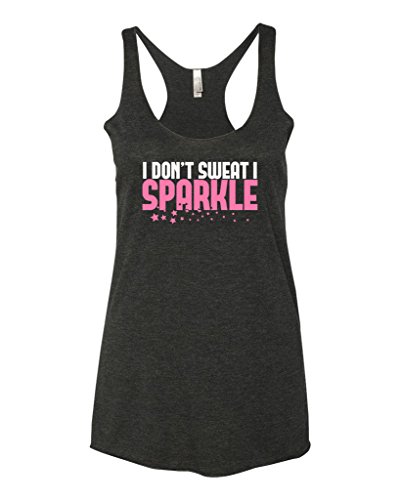 Panoware Women's Funny Workout Tank Top | I Don't Sweat I Sparkle, Vintage