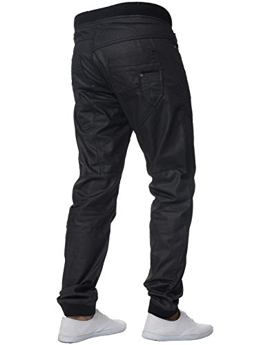 Enzo Mens Cuffed Jeans Designer Denim Joggers Pants Big King Sizes All Waists4