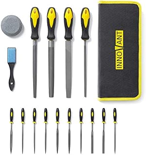 16PC File Set - Metal & Wood Needle Hand File Set Tools