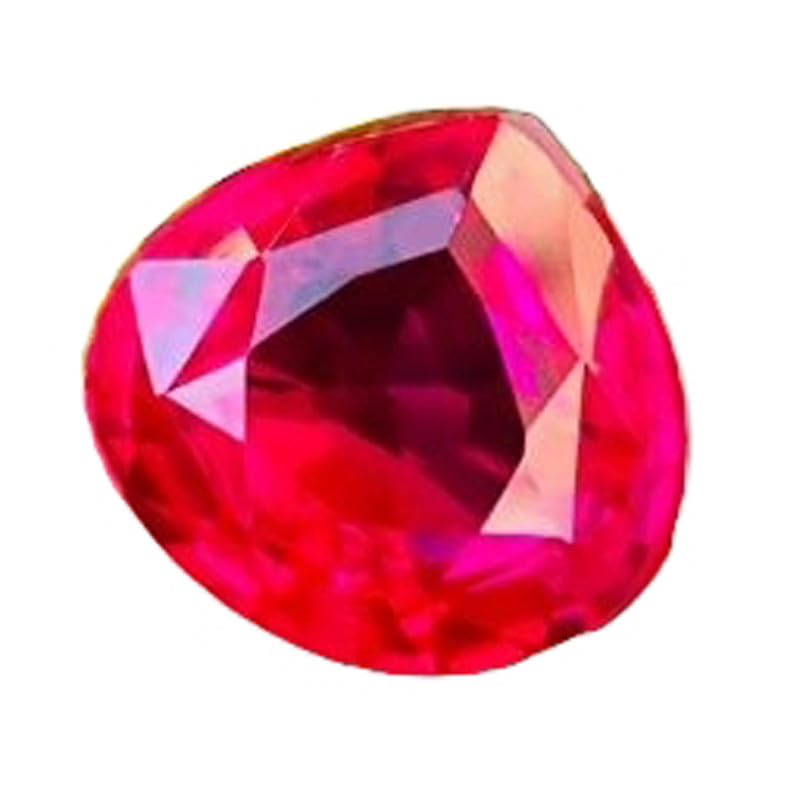 Saphir rose naturel poire 12x13mm sans défaut de taille pour bague