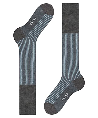 FALKE Heren Oxford Stripe Kniehoge Sokken admend katoen versterkte herenkniekousen platte naad voor drukvrije teen geribd extra glans zakelijk dagelijks 1 Paar - Afbeelding 7
