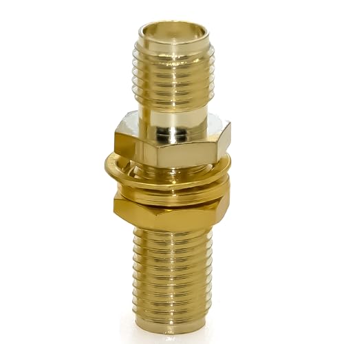 2PCS SMA Nut Bulkhead Connector SMA Female to Female miniatura 5