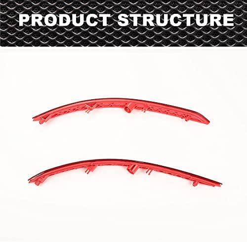 Miniatura 8 de CROSSDESIGN Juego de 2 reflectores para parachoques trasero, izquierdo y derecho, color rojo, compatible con Hyundai Elantra 2017 2018 HY1185118